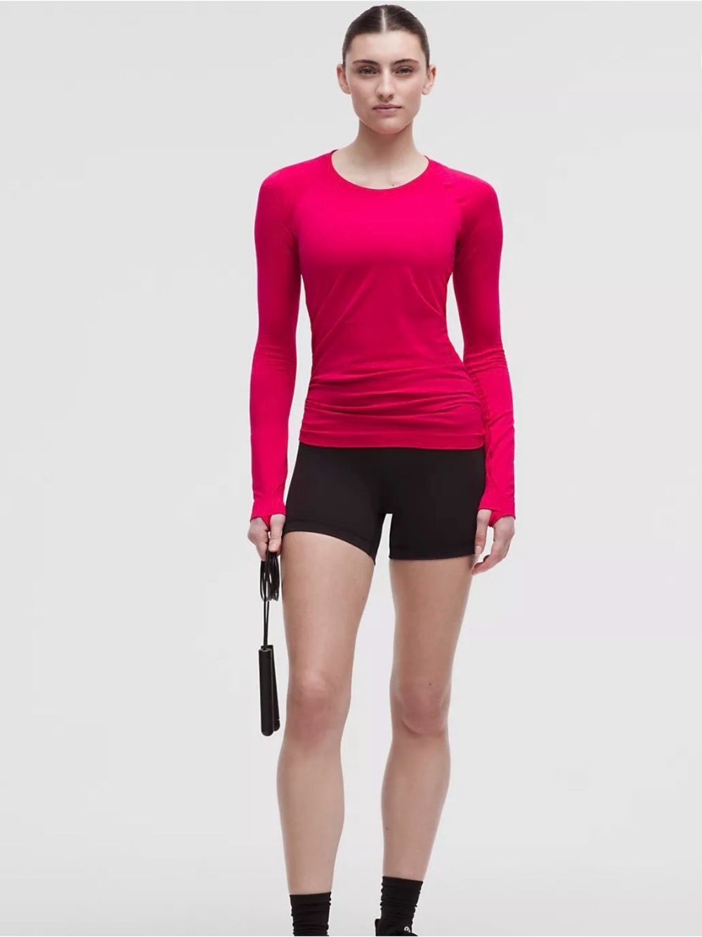 lululemon swiftly tech Long-Sleeve shirt 2.0 *hip length in calypso pink size 14
